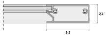 Anta in vetro Unica technical blueprint